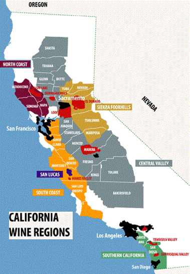 California Wine Map